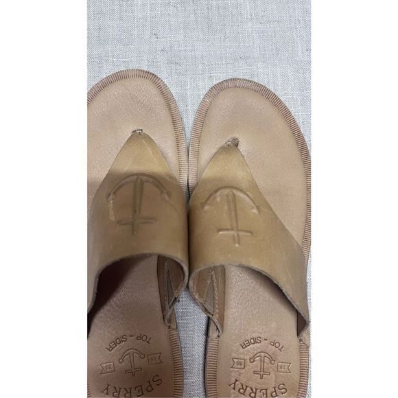 SPERRY TOPSIDERS SEAPORT TAN LEATHER SANDALS WOMENS SZ 9 - Picture 11 of 12